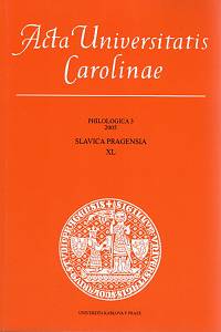 105713. Acta Universitatis Carolinae - Philologica - Slavica Pragensia XL