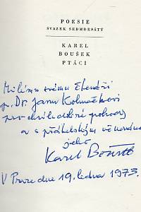 Boušek, Karel – Ptáci (podpis)