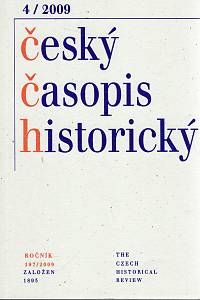 105581. Český časopis historický, Ročník CVII., číslo 4 (2009)