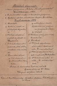 Výletní noviny Nechanického Sokola, 1. Výlet r. 1884 / Výletní listy Nechanického Sokola, Druhý výlet 1884 / Slavnostní list Sokola Nechanického / Výletní noviny Sokola Čáslavského.