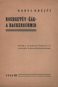 125503. Krejčí, Karel – Bourgetův Žák a Hackenschmid 