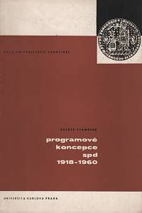 130691. Švamberk, Zdeněk – Programové koncepce SPD (1918-1960), Rozbor programatiky západoněmecké sociální demokracie a jejích historických předpokladů