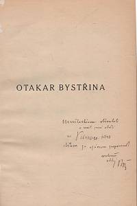 Götz, Alois – Otakar Bystřina, Život a dílo, Literárně historický nástin regionalistický. (podpis)