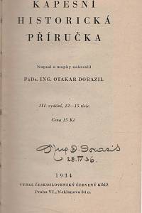 Dorazil, Otakar – Kapesní historická příručka (podpis)