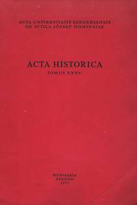 132442. Acta historica, Tomus XXXV. (1971) - Studia Latinoamericana IV.