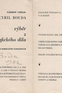 134691. Bouda, Cyril – Národní umělec Cyril Bouda, výběr z grafického díla, k umělcovým osmdesátým narozeninám