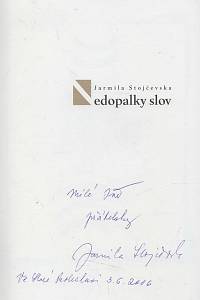 Stojčevska, Jarmila – Nedopalky slov (podpis)