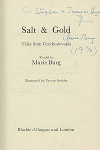 Burf, Marie – Salt &amp; Gold, Tales from Czechoslovakia (podpis)