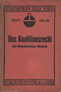 62519. Steinmann, Georg – Das Koalitionsrecht im Deutschen Reich