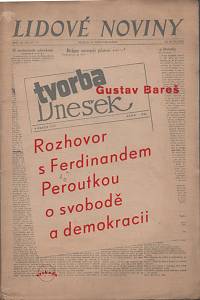 76081. Bareš, Gustav / Peroutka, Ferdinand – Rozhovor s Ferdinandem Peroutkou o svobodě a demokracii