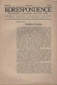 24903. Korespondence pro řečníky a soudruhy agitačně činné, Ročník II., číslo 2 (1908)