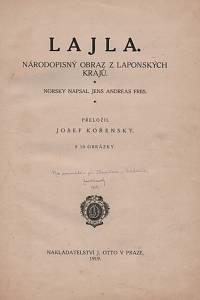 108687. Kořenský, Josef – Lajla, Národopisný obraz z laponských krajů (ppdpis)