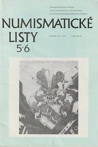 142612. Numismatické listy, Ročník XLII., číslo 5-6 (1987)