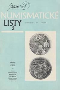 142615. Numismatické listy, Ročník XXXIV., číslo 3 (1979)