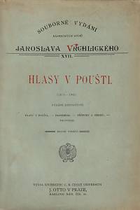 147699. Vrchlický, Jaroslav [= Frida, Emil] – Hlasy v poušti, Básně Jaroslava Vrchlického (1890-1897)