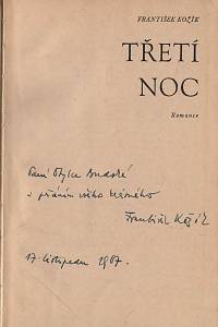 Kožík, František – Třetí noc (podpis)