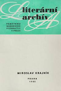 148212. Oulehlová, Dana – Miroslav Krajník (1850-1907), Literární pozůstalosti