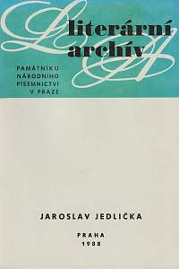 148214. Bílek, Karol / Holmanová, Dana – Jaroslav Jedlička (1891-1974), Písemná pozůstalost