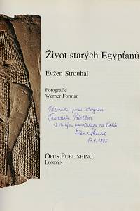 Strouhal, Evžen – Život starých Egypťanů (podpis)