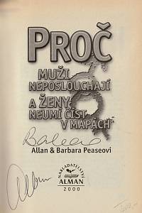 Pease, Allan / Pease, Barbara – Proč muži neposlouchají a ženy neumí číst v mapách (podpis)