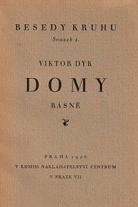 44707. Dyk, Viktor – Domy, básně 1919-1924 (podpis)