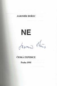 Hořec, Jaromír – Ne, Verše 1979-1980 (podpis)