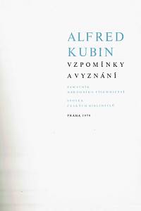 149506. Kubin, Alfred – Vzpomínky a vyznání, O úloze prožitku v umělecké tvorbě