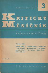 149938. Kritický měsíčník, Ročník V., číslo 3 (1942)