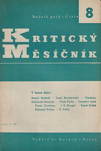 149942. Kritický měsíčník, Ročník V., číslo 8 (1942)