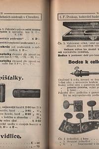 Cenník firmy L. F. Prokop, velkodílna hudebních nástrojů v Chrudimi