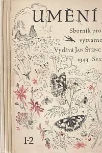 151384. Umění, Sborník pro českou výtvarnou práci, Svazek XV., Číslo 1-10