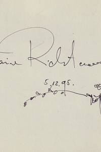 211426. Richterová, Marina – autogram s kresbou