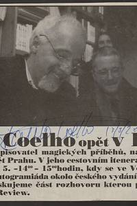 211495. Coelho, Paulo – autogram