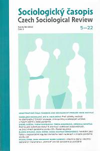 152965. Sociologický časopis = Czech Sociological Review, Ročník 58, číslo 5 (2022)