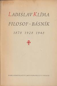 22855. Ladislav Klíma, filosof - básník (1878 - 1928 - 1948)