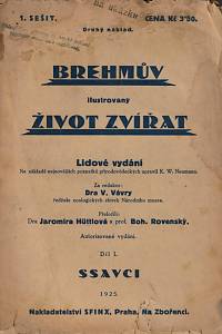 152582. Brehm, Alfred – Brehmův ilustrovaný život zvířat. Díl I., Ssavci. 1. sešit. 