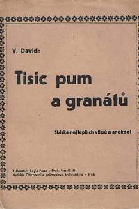 152640. David, Václav – Tisíc pum a granátů, Výbor nejlepších vtipů a anekdot