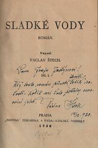 Štech, Václav – Sladké vody, Román (podpis)