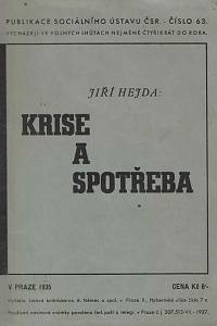 153483. Hejda, Jiří – Krise a spotřeba