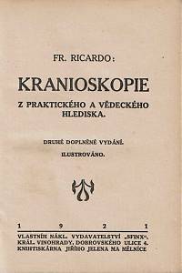 Ricardo, František – Kranioskopie z praktického a vědeckého hlediska