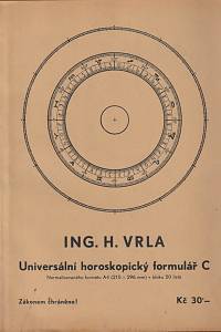 154440. Vrla, H. [= Hrbáček, Vrla, Ladislav] – Universální horoskopický formulář C normalisovaného formátu A4 (210 x 296 mm) v bloku 50 listů