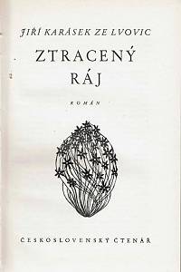 Karásek ze Lvovic, Jiří – Ztracený ráj, Román