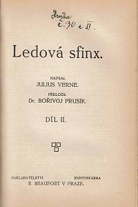 Verne, Jules – Ledová sfinx I.-II.