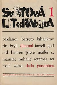 110816. Světová literatura, Revue zahraničních literatur, Ročník XI., číslo 1 (1966)