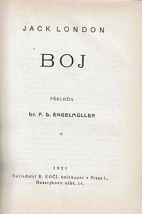 London, Jack [= Chaney, John Griffith] – Necita ; Boj ; Jerry z ostrovů I.-II.