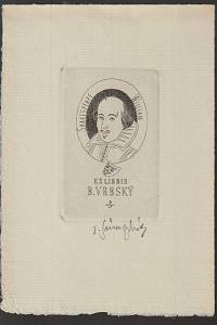 212523. Švengsbír, Jiří Antonín – William Shakespeare, Ex libris B. Vrbský