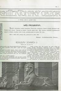 Architektonický obzor, Ročník I., Zprávy Spolku architektů a inženýrů v Království českém, Ročník XXXVI., sešit 1-12 (1902)