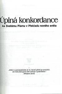 Úplná konkordance ke Svatému písmu v Překladu nového světa