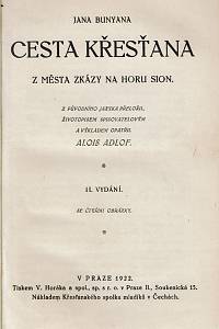 Bunyan, Jan – Cesta křesťana z města zkázy na horu Sion ; Cesta poutníků z města zkázy na horu Sion, Druhý díl k Cestě křesťana