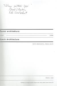 Kratochvíl, Petr / Halík, Pavel – Česká architektura 1989-1999 = Czhech Architecture 1989-1999 (podpis)